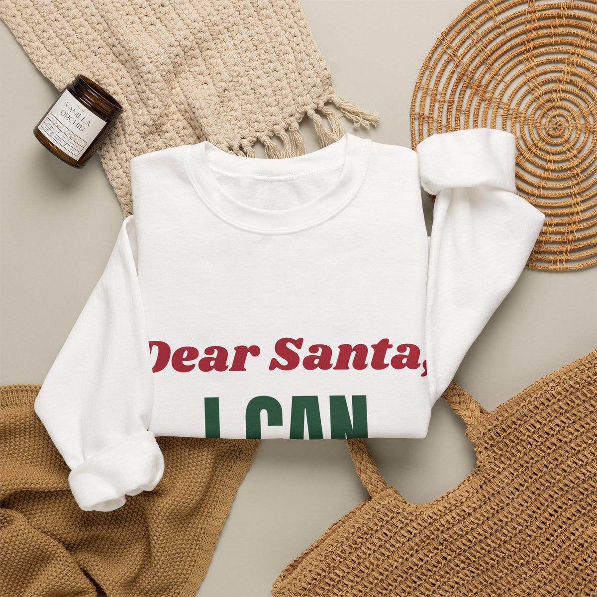 Dear Santa I Can Explain Funny Christmas Sweatshirt, Naughty List Holiday Crewneck, Funny Xmas Gift, Christmas Party Shirt