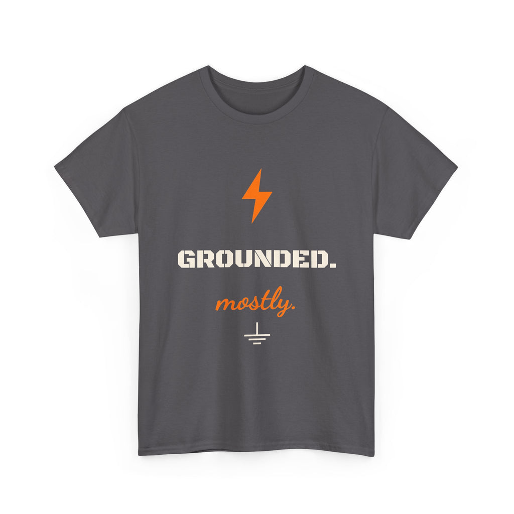 Grounded Mostly Funny Electrician Shirt, Electrician Humor Tee, Lineman Gift, Gift for Electrician Dad
