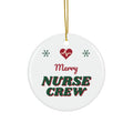 Merry Nurse Crew nurse christmas ornament design by Blackstar Creative