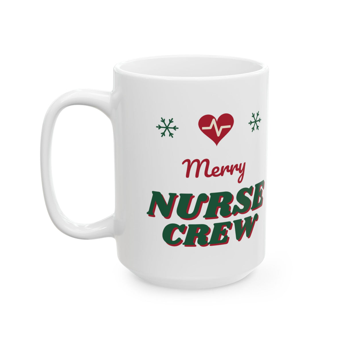 Merry Nurse Crew nurse christmas mug design by Blackstar Creative, view 7