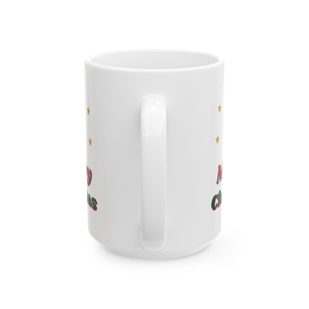 Meowy Christmas Cat Mug, Black Cat Santa Hat Holiday Mug, Cat Mom Xmas Gift, Funny Cat Christmas Mug