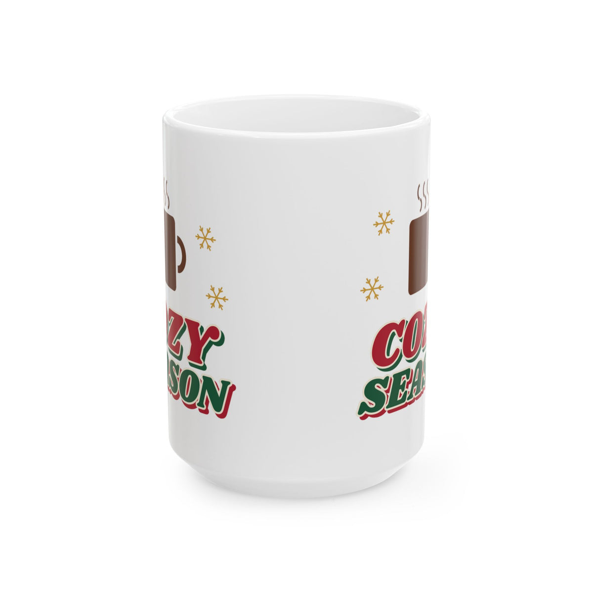 Cozy Season Christmas Mug, Retro Hot Cocoa Holiday Mug, Cozy Winter Gift for Her, Christmas Mug & Ornament