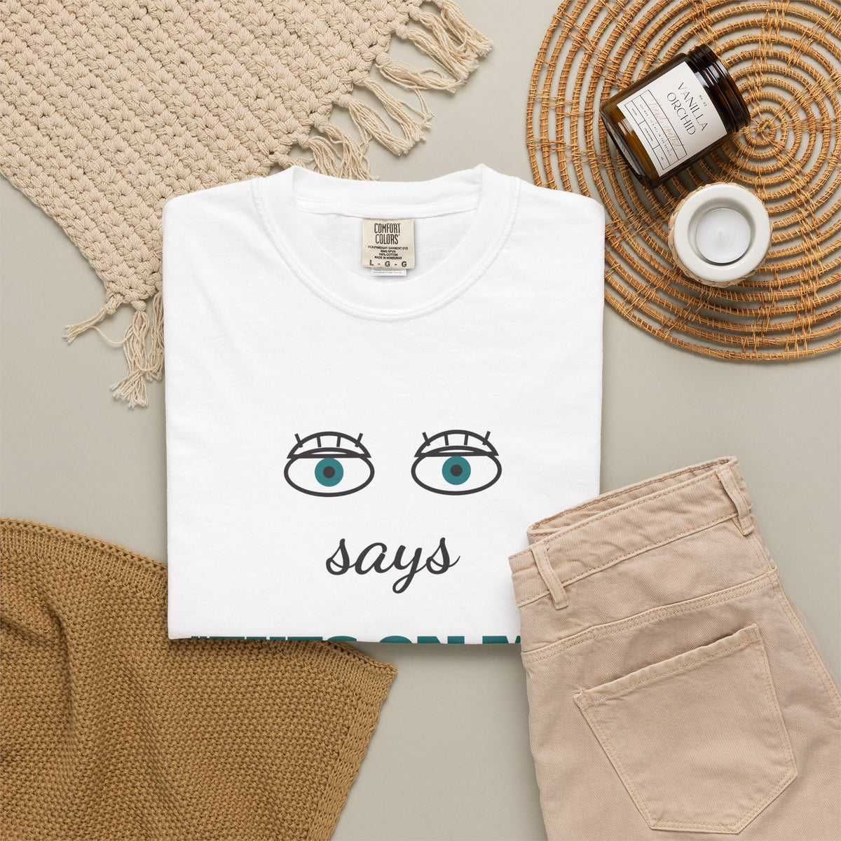 Says Eyes on Me for a Living Funny Teacher Shirt, Teacher Humor Comfort Colors Tee, Back to School Teacher Gift