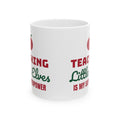 Teaching Little Elves teacher christmas mug design by Blackstar Creative