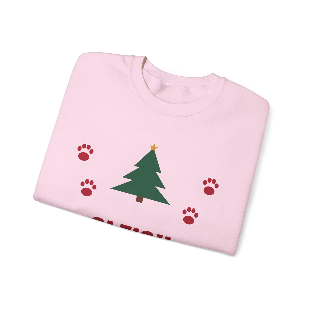 Sleigh All Day With My Dog dog lover paw print christmas sweatshirt design by Blackstar Creative, view 11