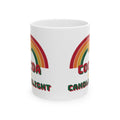 Cocoa and Candlelight retro 70s rainbow christmas mug design by Blackstar Creative
