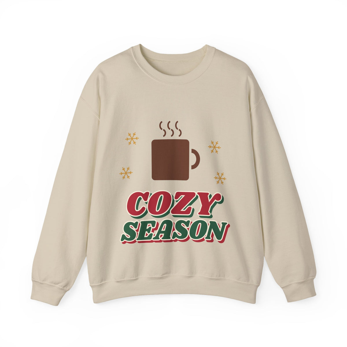 Cozy Season Christmas Sweatshirt, Retro Hot Cocoa Holiday Crewneck, Cozy Winter Gift for Her, Christmas Mug & Ornament