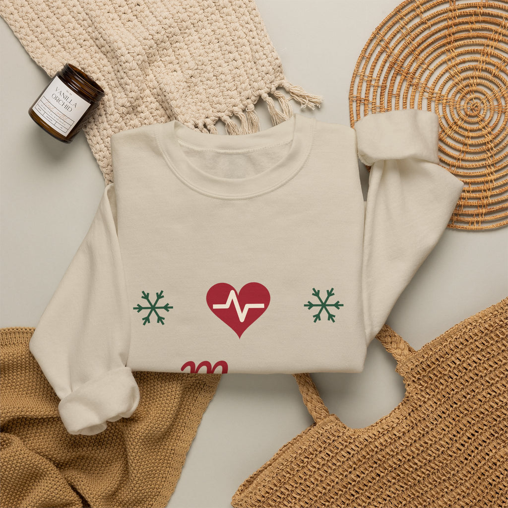 Merry Nurse Crew nurse christmas sweatshirt design by Blackstar Creative, view 9