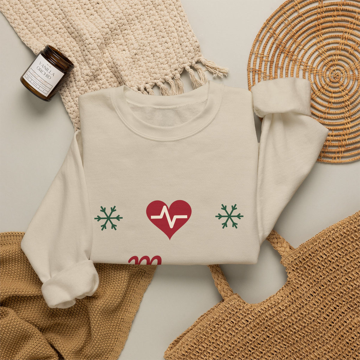 Merry Nurse Crew nurse christmas sweatshirt design by Blackstar Creative, view 9
