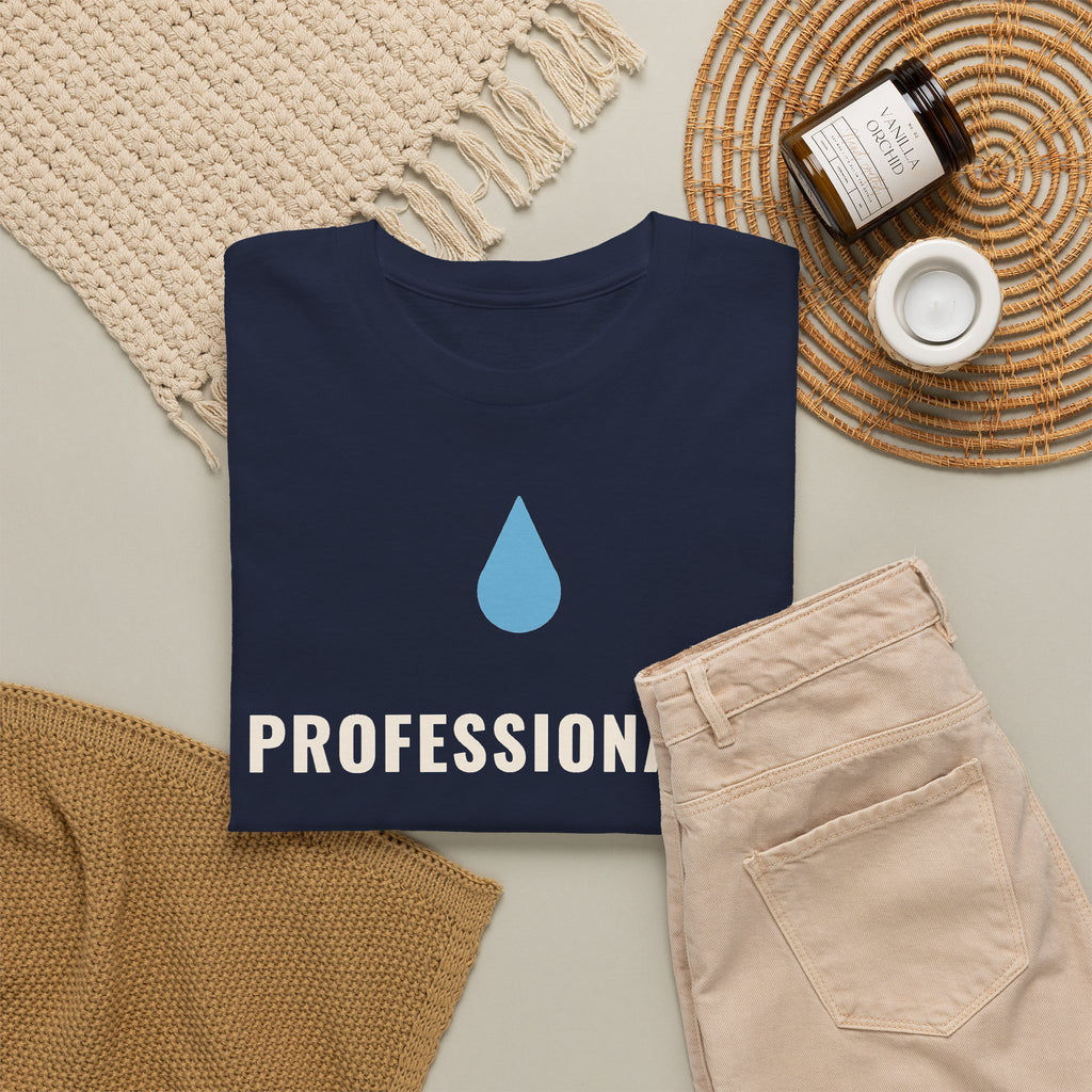 Professionally Unbothered by Clogs Funny Plumber Shirt, Plumbing Humor Tee, Gift for Plumber Dad or Husband
