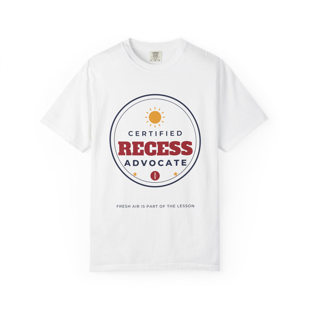 Certified Recess Advocate Teacher Shirt, Funny PE Teacher Tee, Elementary School Staff Comfort Colors Shirt