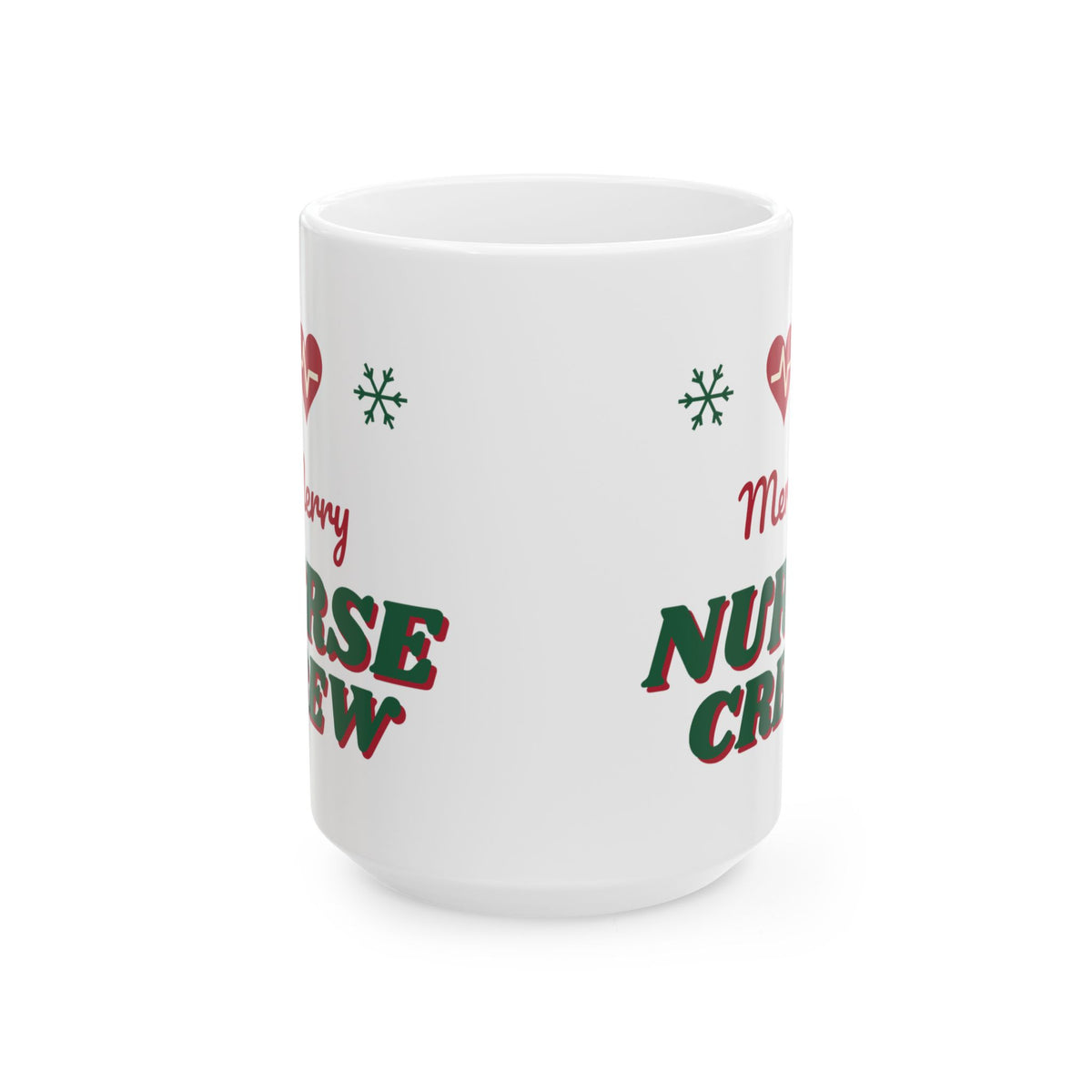 Merry Nurse Crew Christmas Mug, Nurse Holiday Mug, RN Christmas Gift, Nursing Team Matching Xmas Mug