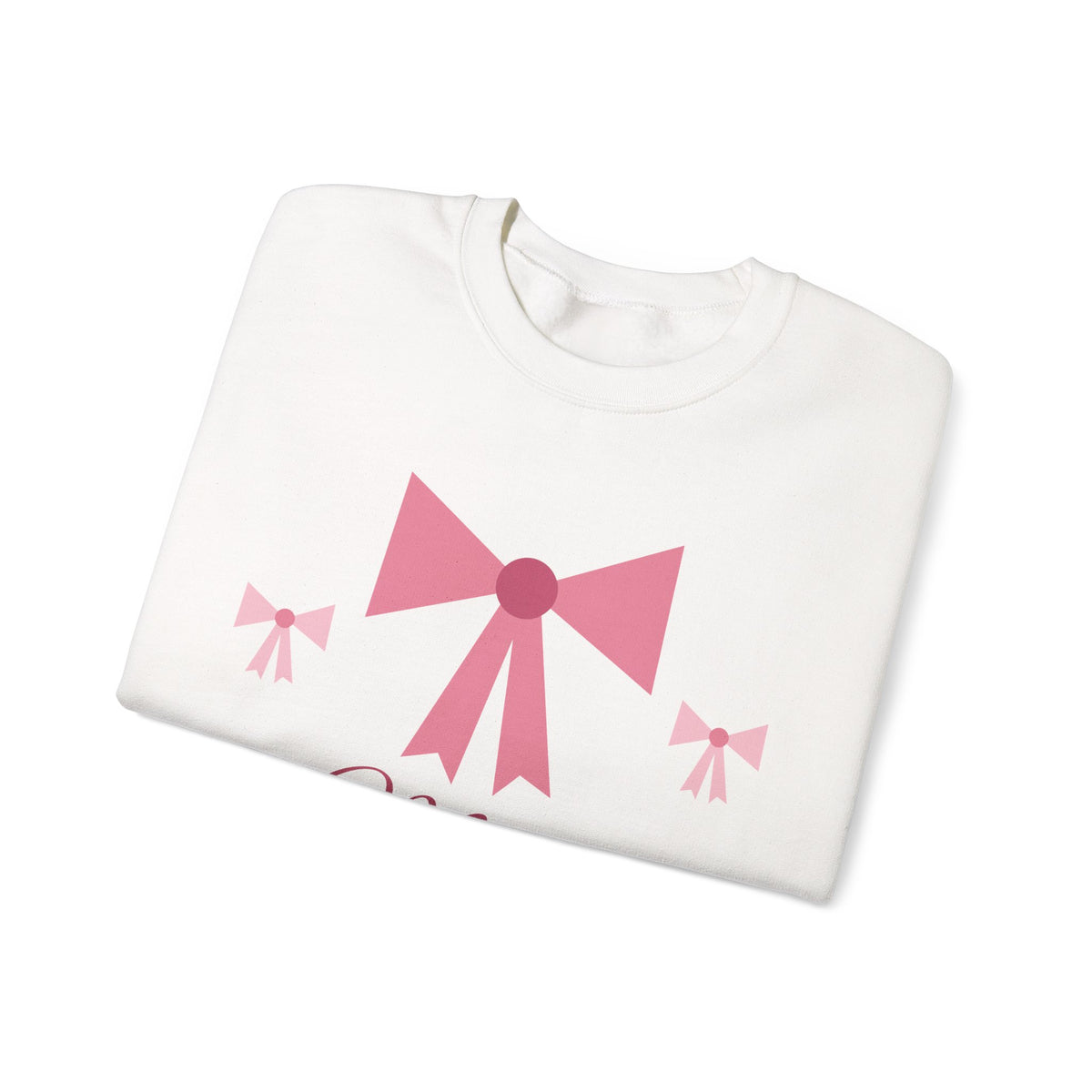 Coquette Bow Merry Christmas Sweatshirt, Pink Bow Holiday Crewneck, Girly Aesthetic Xmas Gift, Pink Christmas Mug