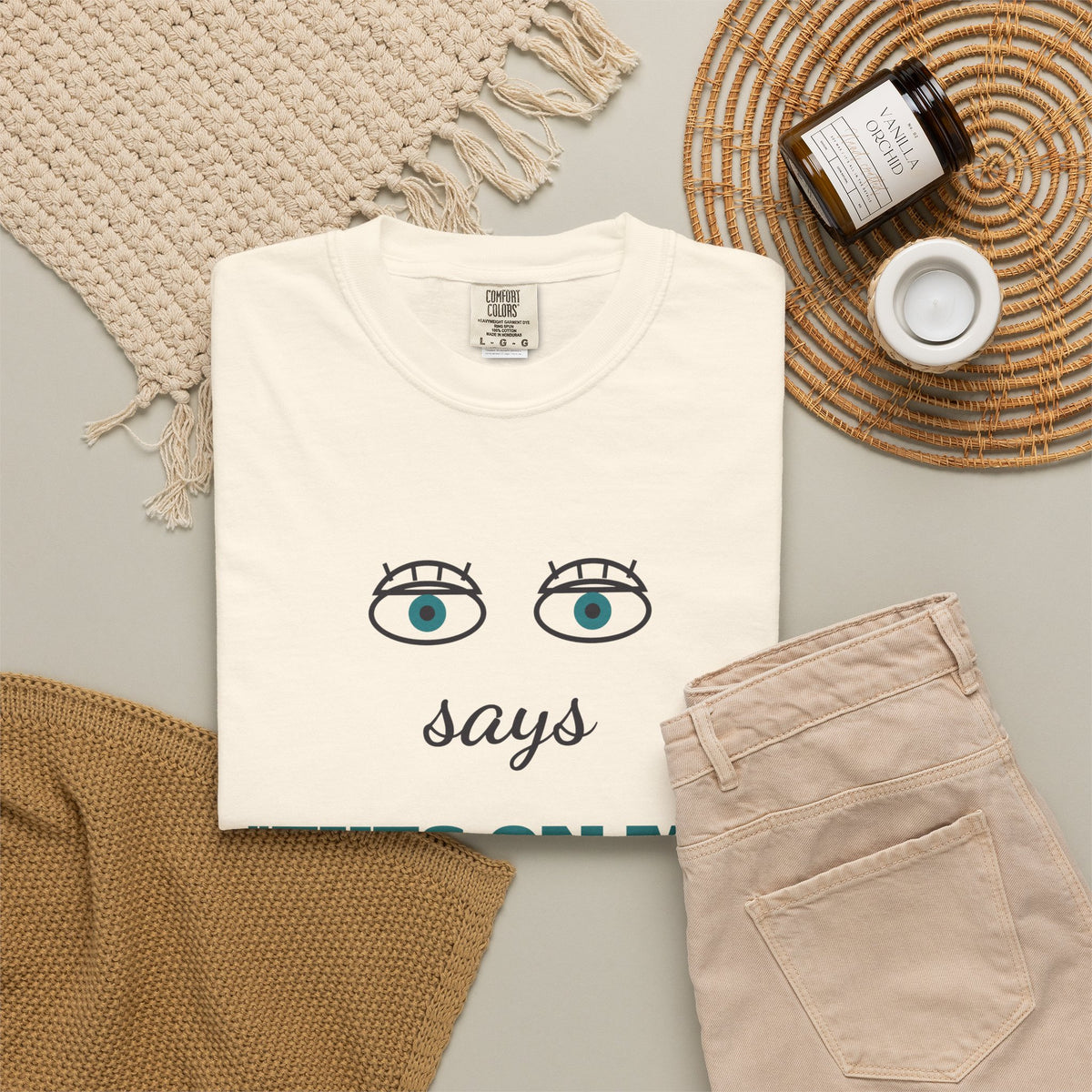 Says Eyes on Me for a Living Funny Teacher Shirt, Teacher Humor Comfort Colors Tee, Back to School Teacher Gift
