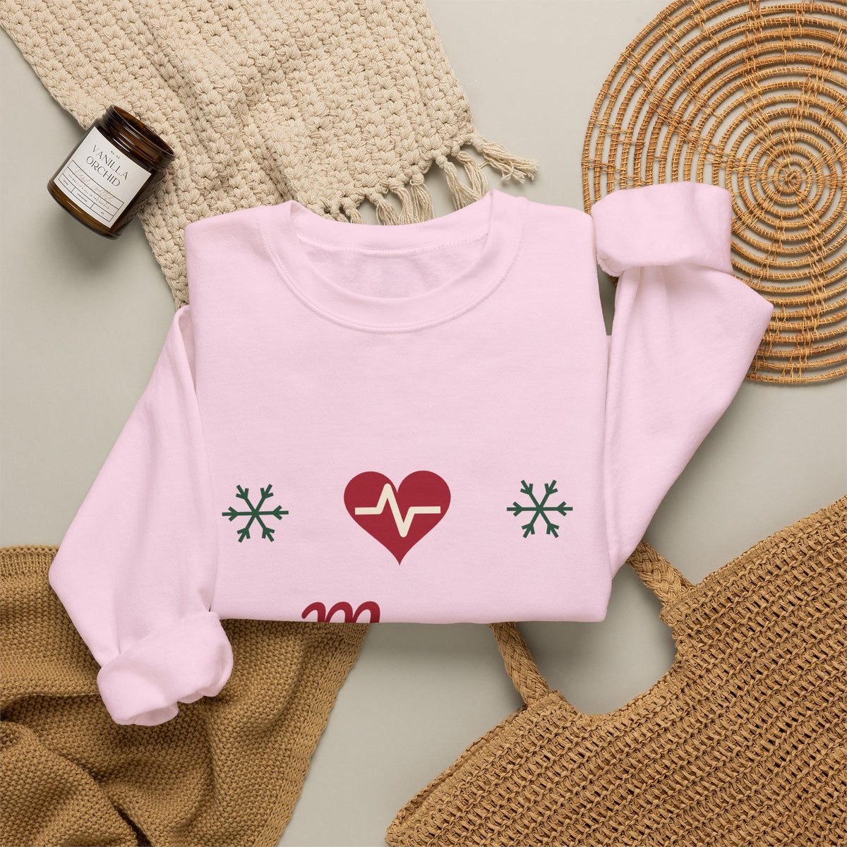 Merry Nurse Crew nurse christmas sweatshirt design by Blackstar Creative, view 12