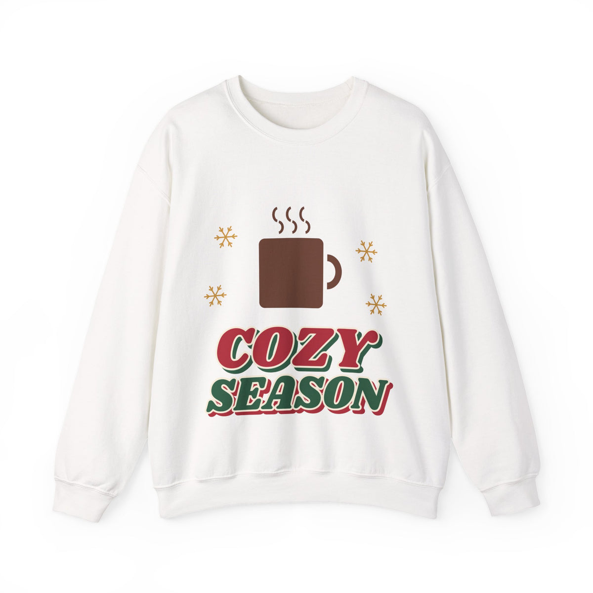 Cozy Season Christmas Sweatshirt, Retro Hot Cocoa Holiday Crewneck, Cozy Winter Gift for Her, Christmas Mug & Ornament