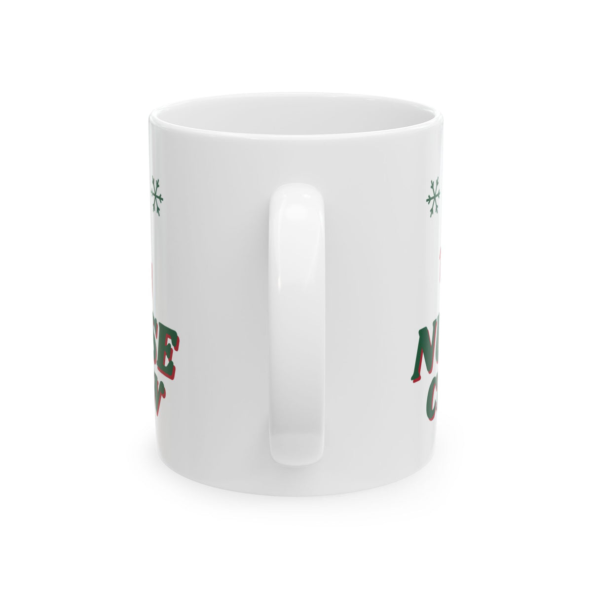 Merry Nurse Crew Christmas Mug, Nurse Holiday Mug, RN Christmas Gift, Nursing Team Matching Xmas Mug