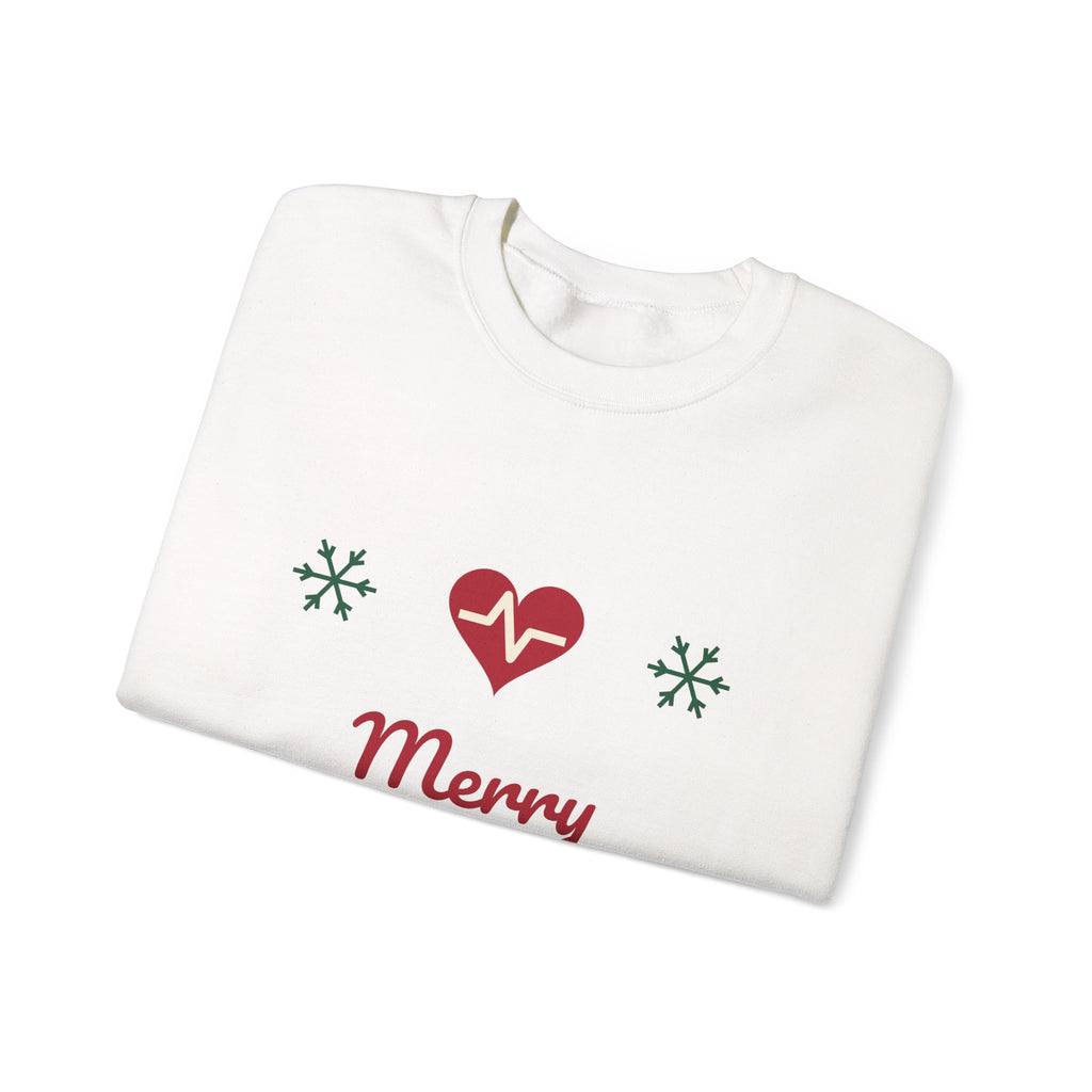 Merry Nurse Crew nurse christmas sweatshirt design by Blackstar Creative, view 5