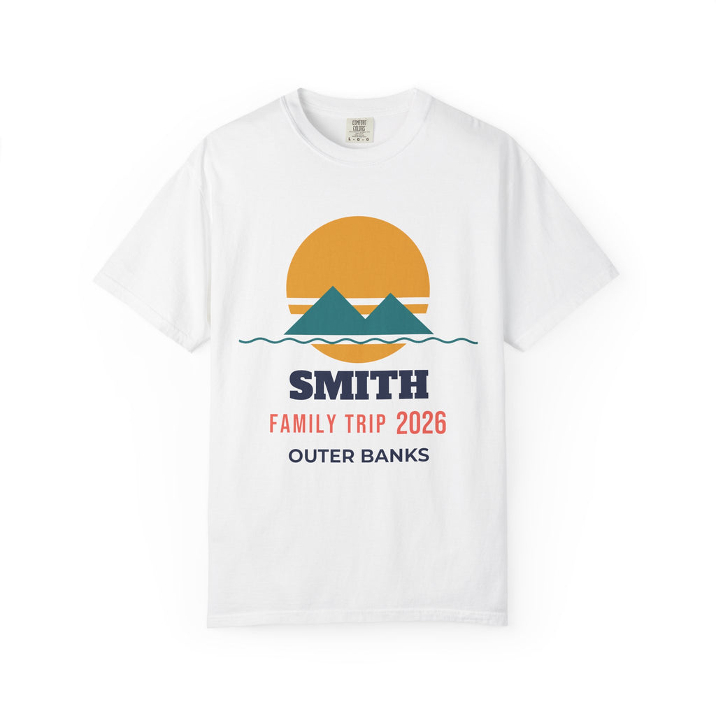 Custom Family Trip Shirts 2026, Personalized Family Vacation Tee with Last Name & Destination, Matching Group Shirts