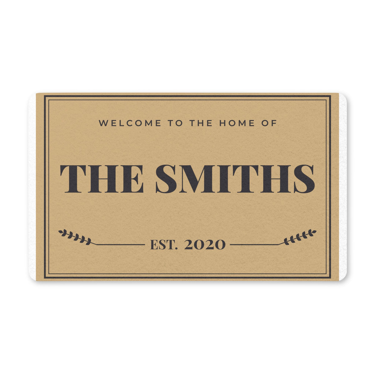 Personalized Family Name Doormat, Custom Est. Year Welcome Mat, Last Name Door Mat, Wedding or Housewarming Gift