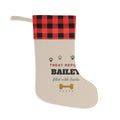 Personalized Dog Christmas Stocking, Custom Pet Name Stocking, Funny Treat Report Stocking, Paw Print Holiday Stocking, Dog Mom Gift