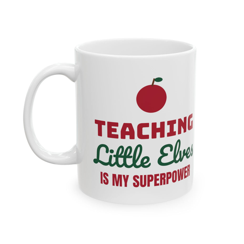 Teaching Little Elves teacher christmas mug design by Blackstar Creative, view 4