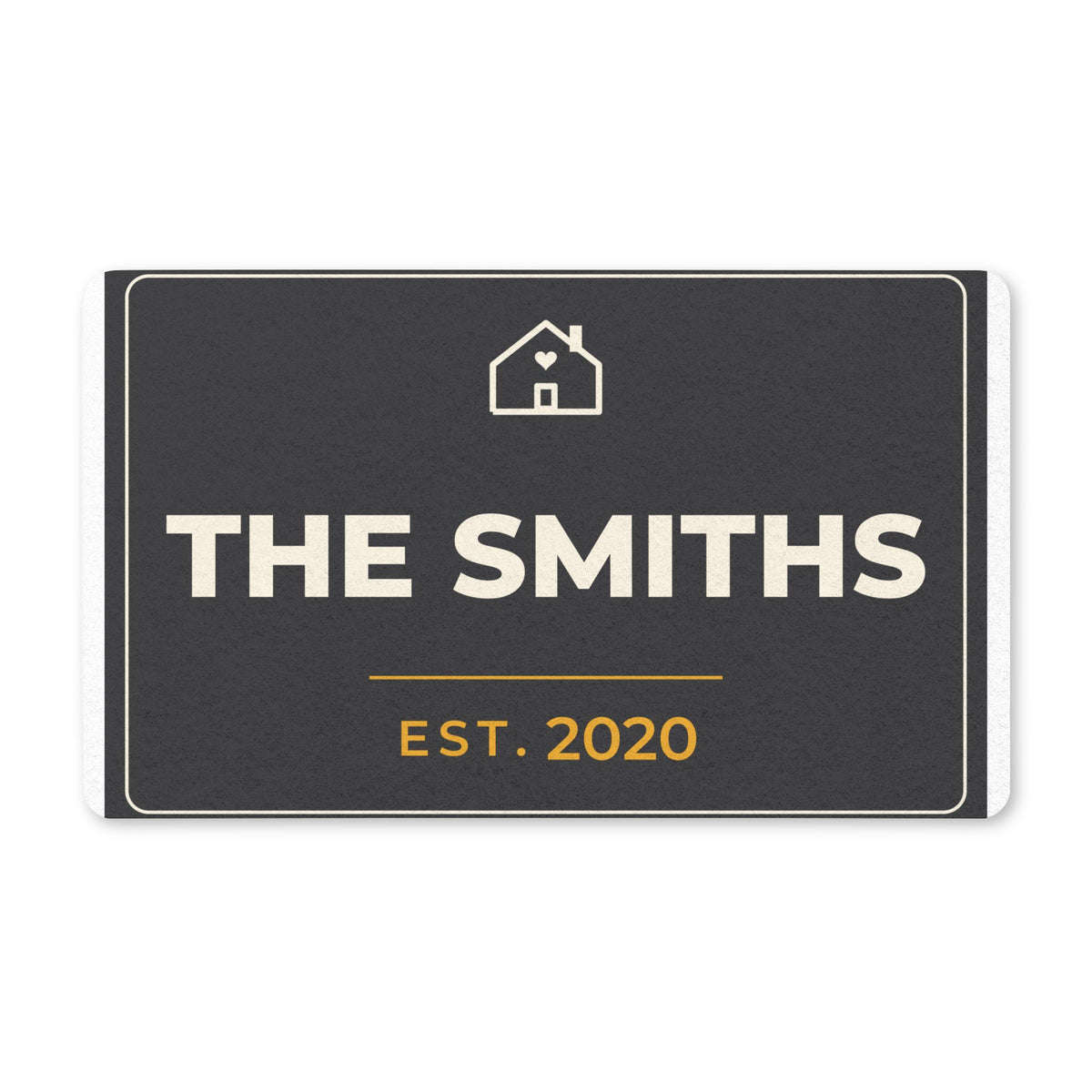 Custom Last Name Doormat, Modern Family Name Est. Mat, Personalized New Home Gift, Closing Gift for Homeowners