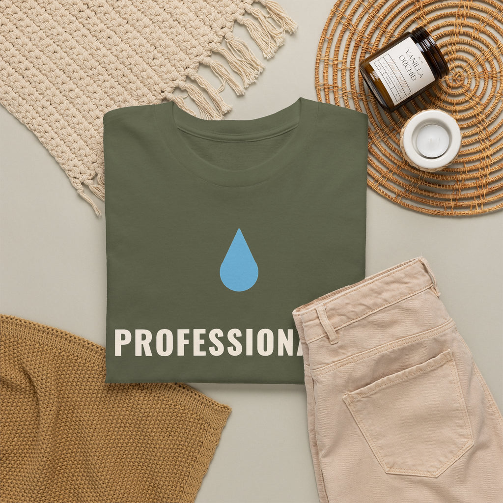 Professionally Unbothered by Clogs Funny Plumber Shirt, Plumbing Humor Tee, Gift for Plumber Dad or Husband