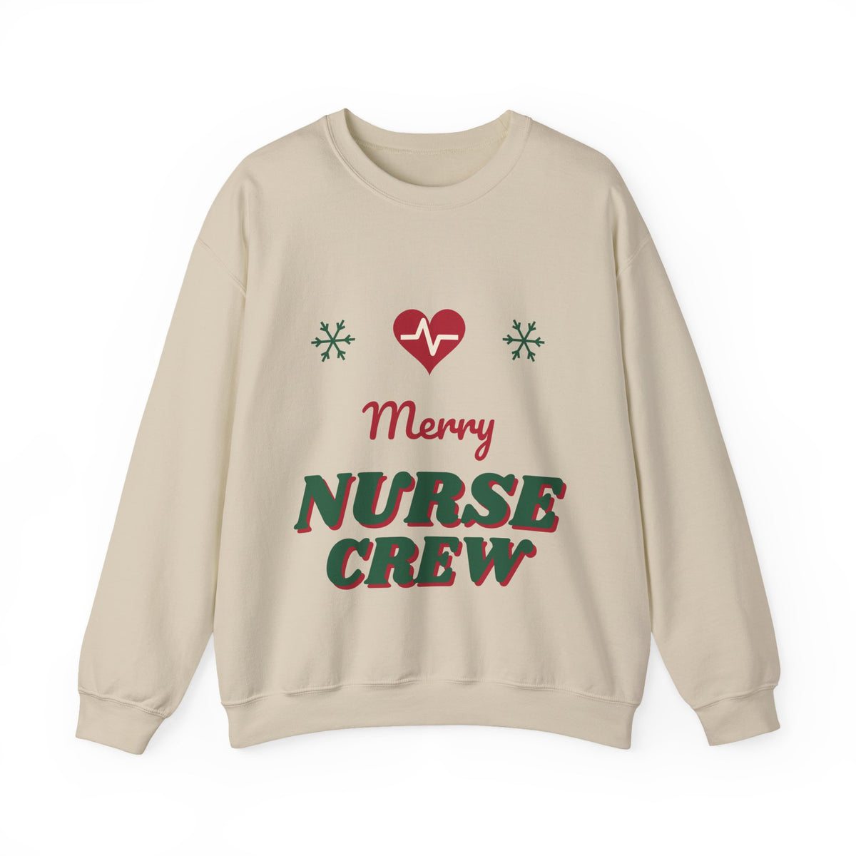 Merry Nurse Crew Christmas Sweatshirt, Nurse Holiday Crewneck, RN Christmas Gift, Nursing Team Matching Xmas Shirt