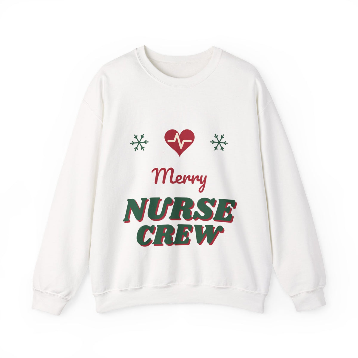 Merry Nurse Crew Christmas Sweatshirt, Nurse Holiday Crewneck, RN Christmas Gift, Nursing Team Matching Xmas Shirt