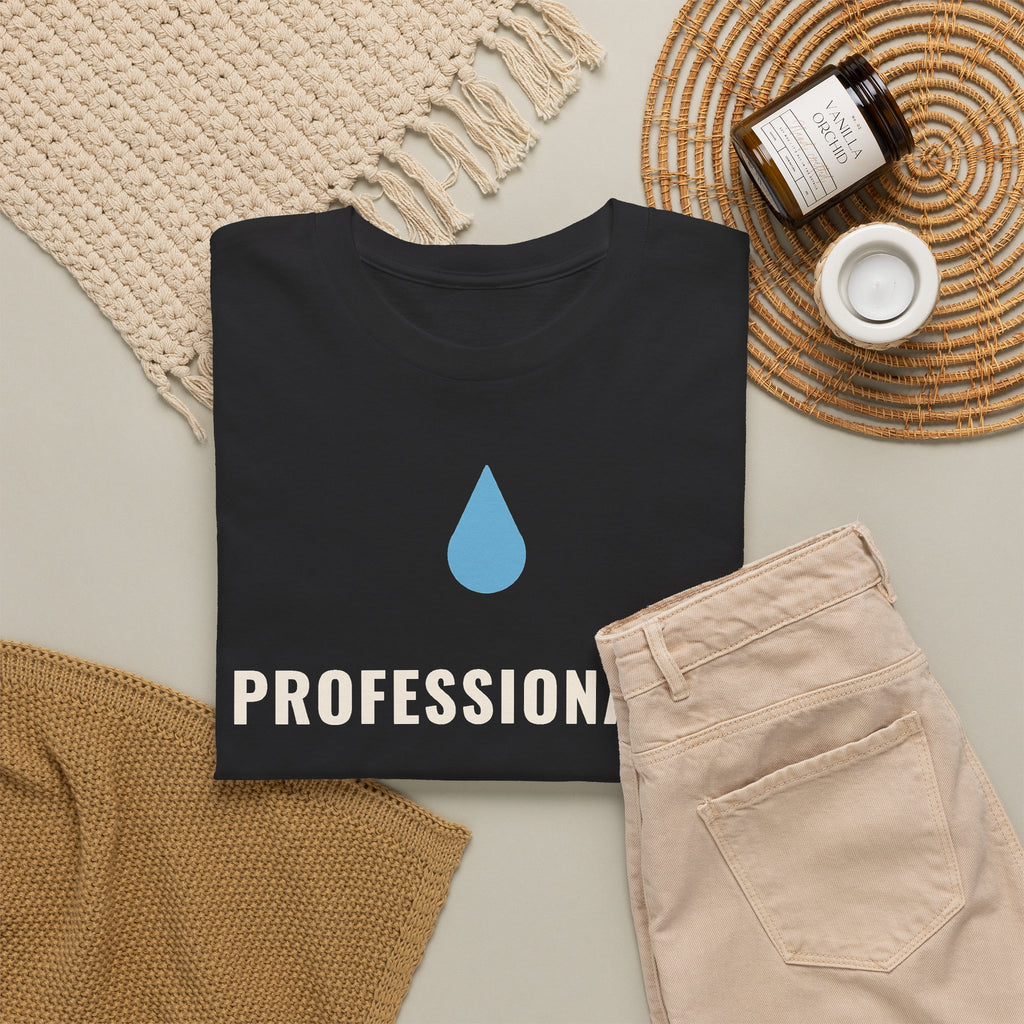 Professionally Unbothered by Clogs Funny Plumber Shirt, Plumbing Humor Tee, Gift for Plumber Dad or Husband
