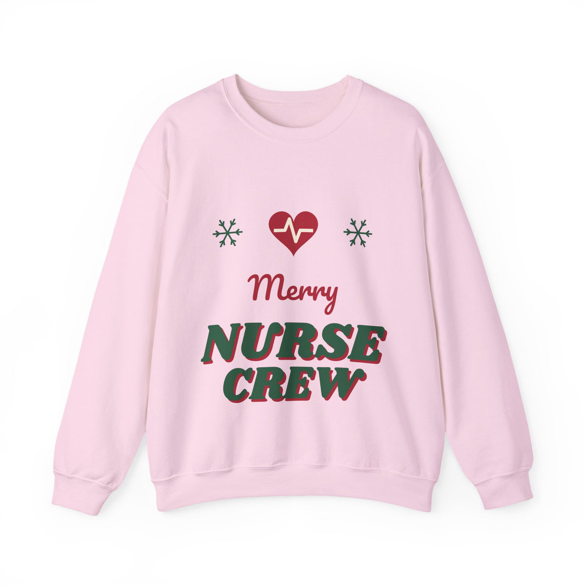 Merry Nurse Crew Christmas Sweatshirt, Nurse Holiday Crewneck, RN Christmas Gift, Nursing Team Matching Xmas Shirt