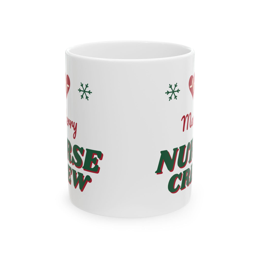 Merry Nurse Crew nurse christmas mug design by Blackstar Creative
