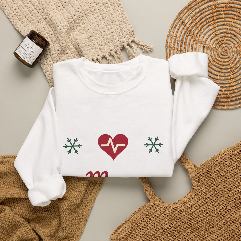 Merry Nurse Crew nurse christmas sweatshirt design by Blackstar Creative, view 6