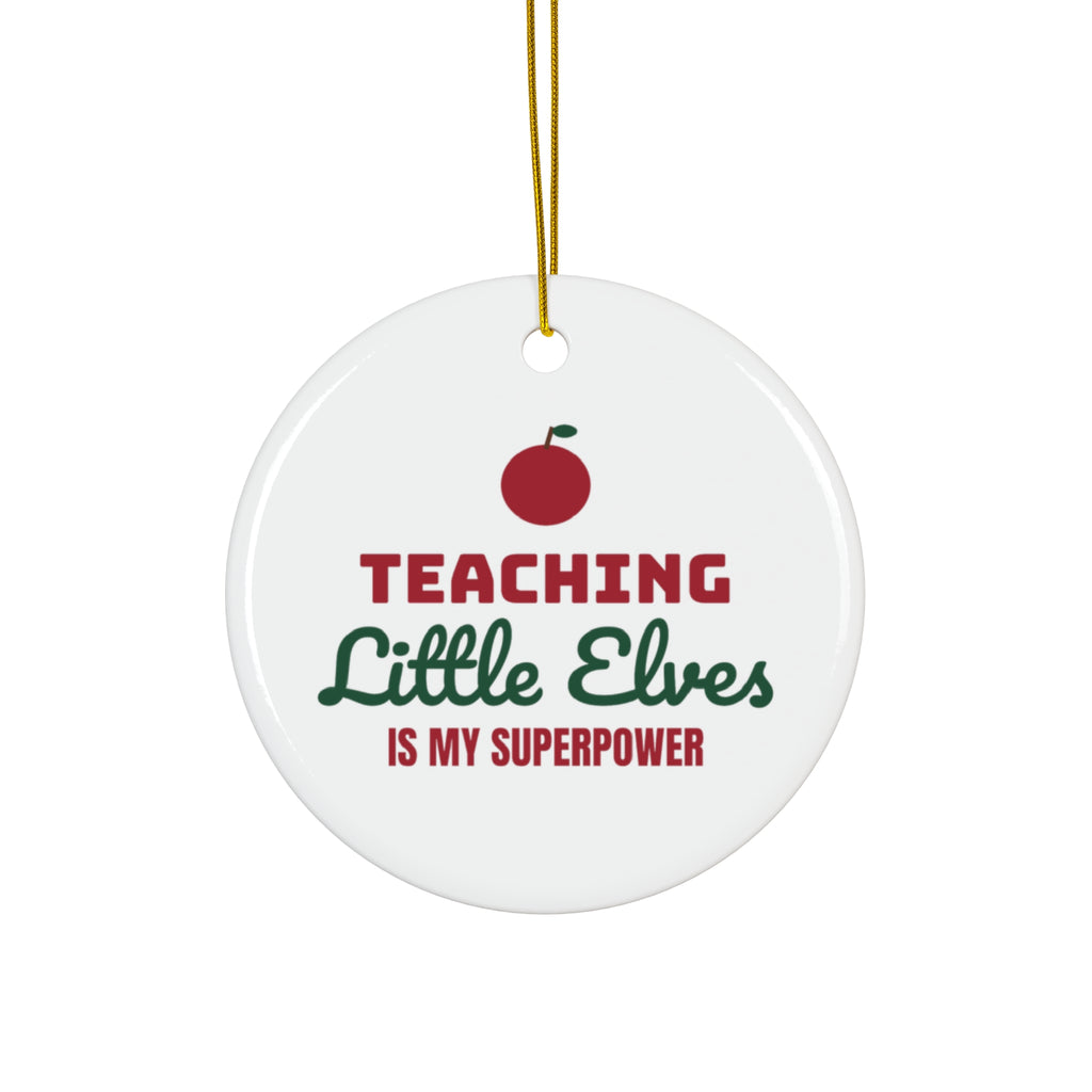 Teaching Little Elves teacher christmas ornament design by Blackstar Creative