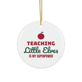 Teaching Little Elves teacher christmas ornament design by Blackstar Creative
