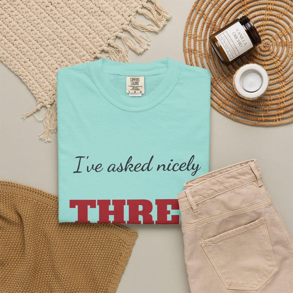 I've Asked Nicely Three Times Funny Teacher Shirt, Teacher Humor Comfort Colors Tee, Teacher Appreciation Gift