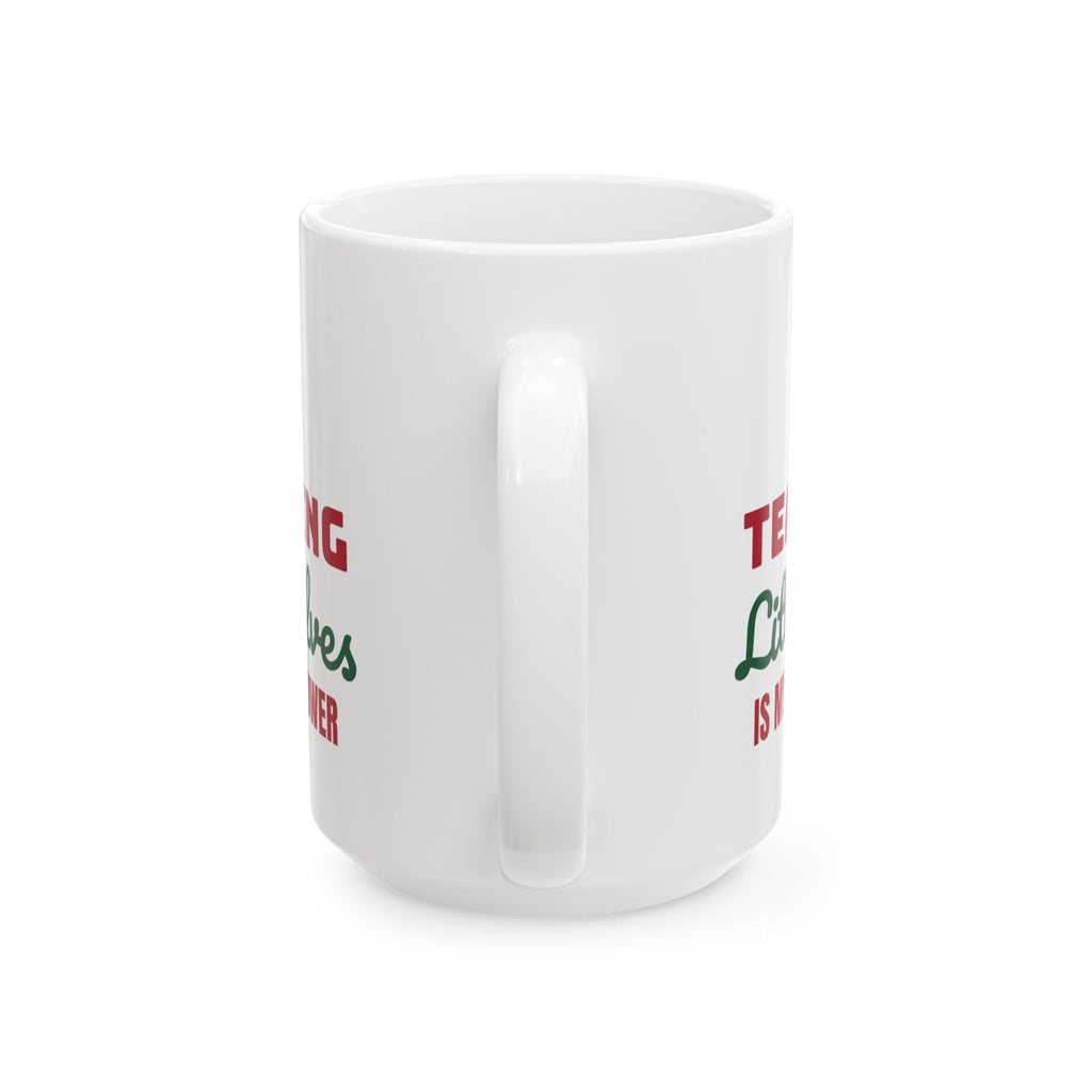 Teaching Little Elves teacher christmas mug design by Blackstar Creative, view 6