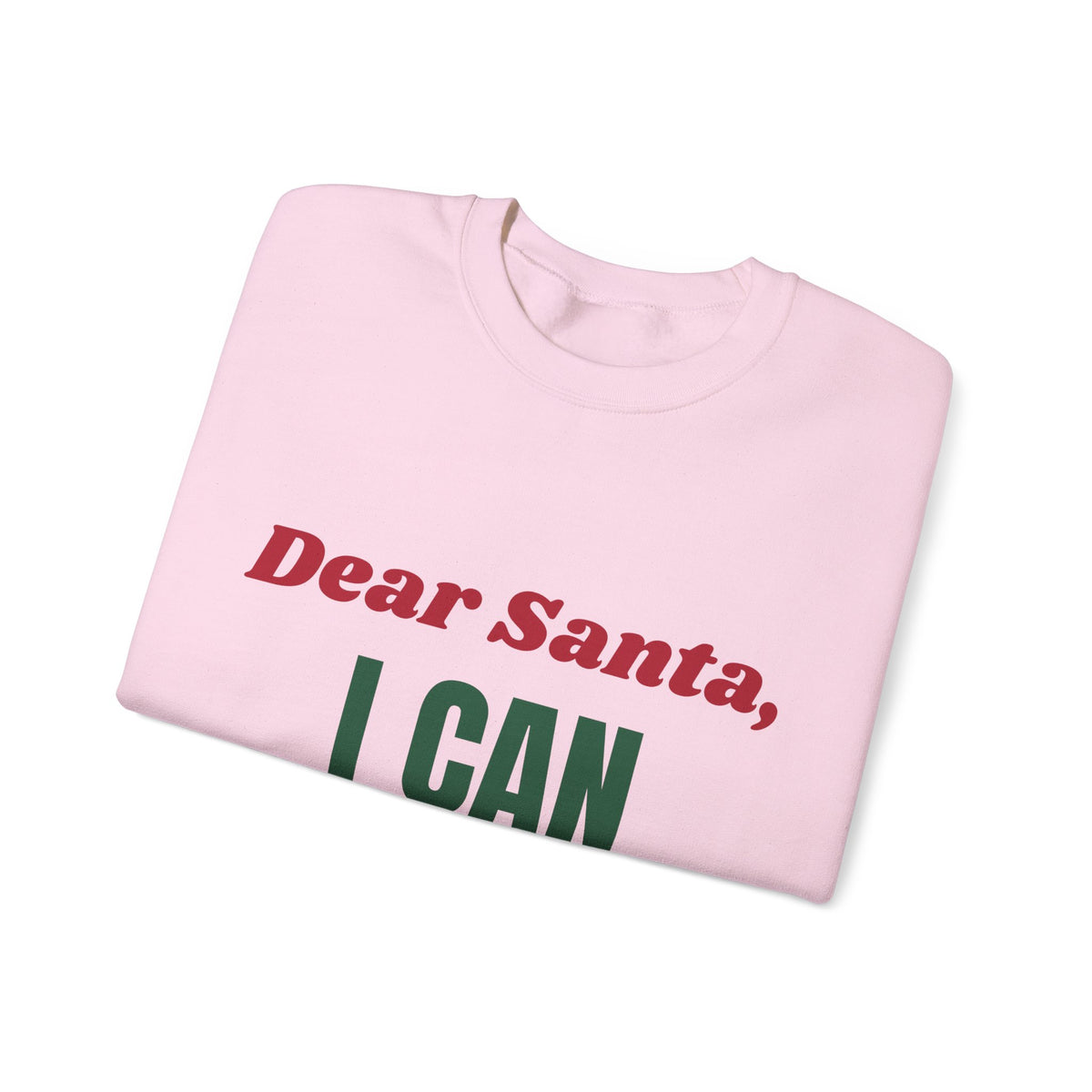 Dear Santa I Can Explain funny naughty list christmas sweatshirt design by Blackstar Creative, view 11