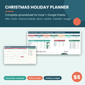 Christmas & Holiday Planner spreadsheet cover
