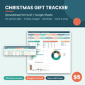 Christmas Gift Tracker spreadsheet cover